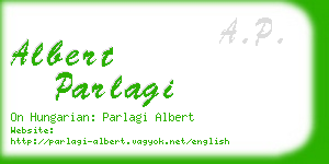 albert parlagi business card